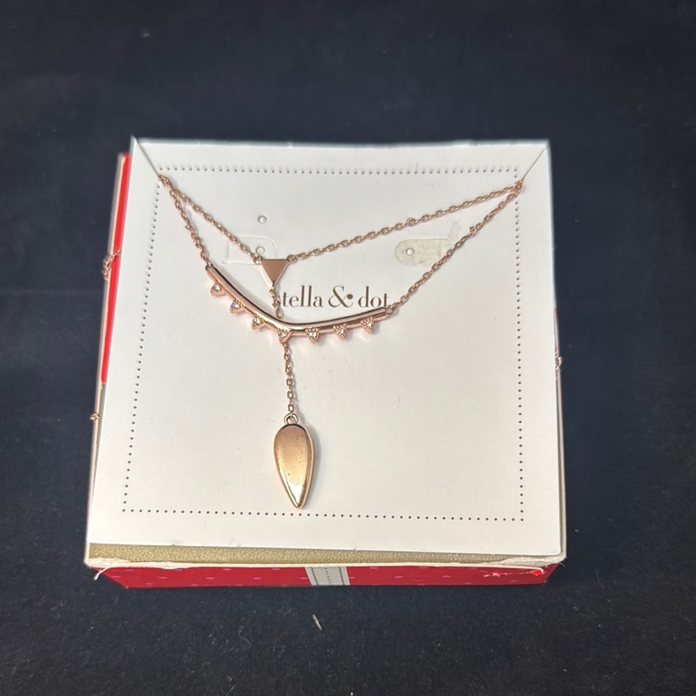 Stella & Dot Tiered Lariat Necklace NWT